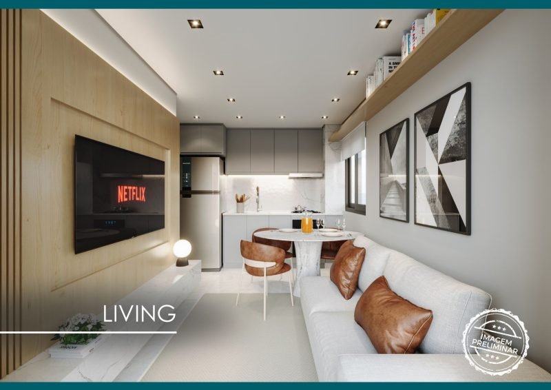 Living do apartamento - Park View Santo Andre